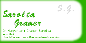 sarolta gramer business card